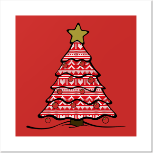 Cross Stitch Christmas Tree Posters and Art